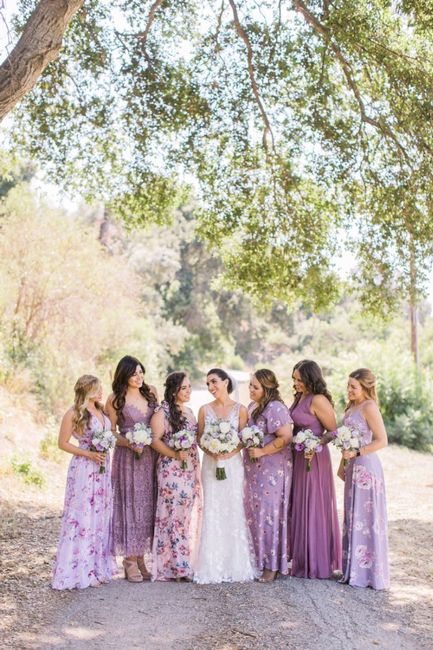 Damas de honor en color lila y morado 💜 19