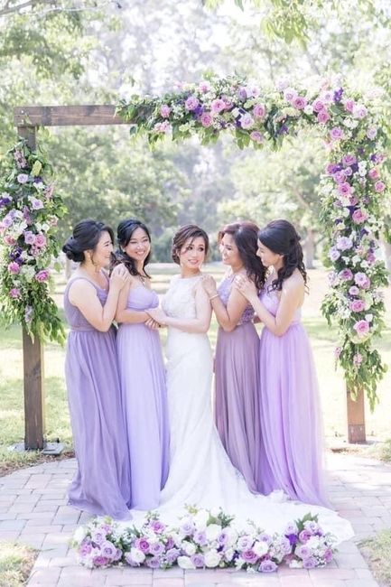 Damas de honor en color lila y morado 💜 20