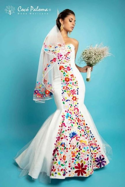 Vestido de novia con un toque muy mexicano 30