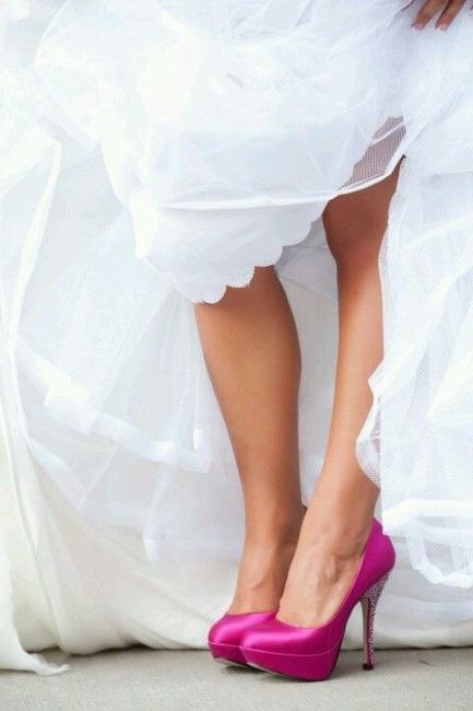 Zapatos de novia en color rosa 💗 3