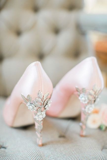 Zapatos de novia en color rosa 💗 7