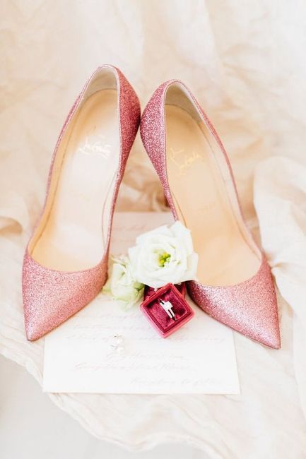 Zapatos de novia en color rosa 💗 28