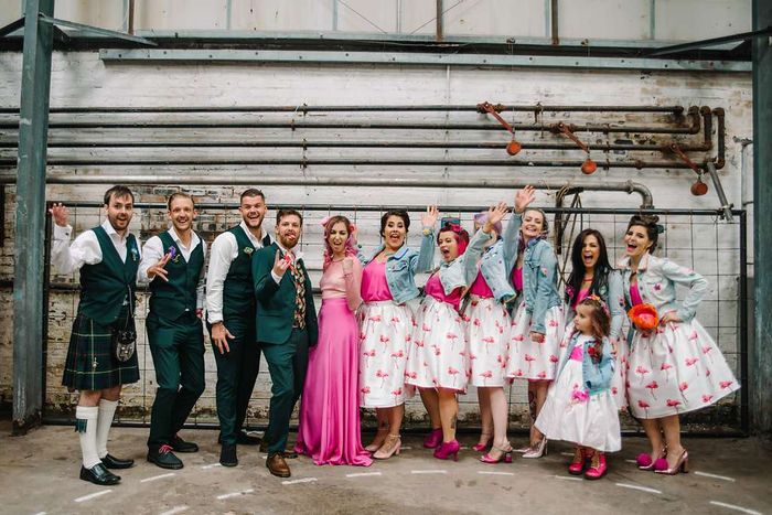 Caragh + Ryan: una boda pink flamingo 🦩 48