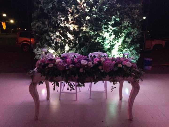  Decoración mesa de novios. - 1