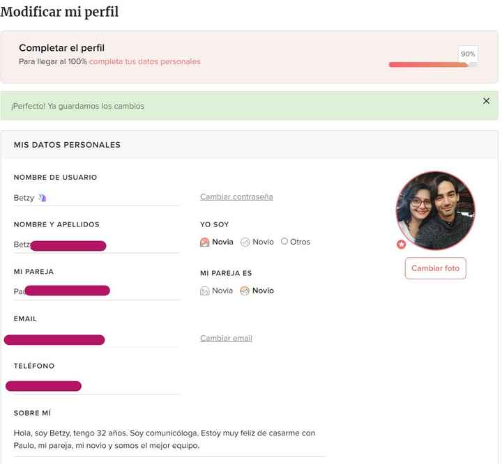 No me deja completar mi perfil al 100% - 1