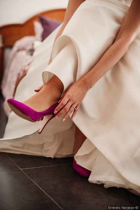 Zapatos de novia en color rosa 💗 - 9