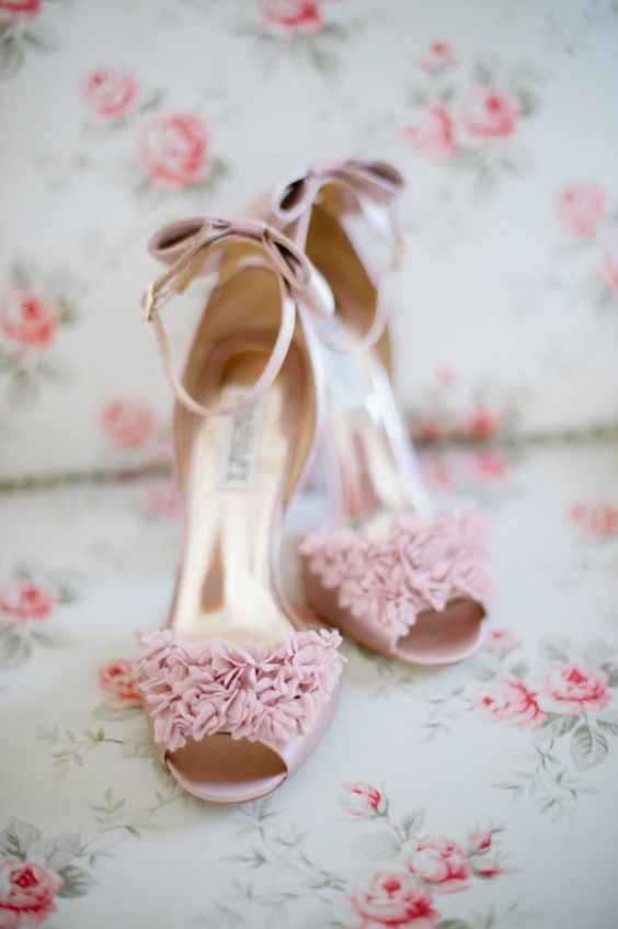 Zapatos de novia en color rosa 💗 - 34