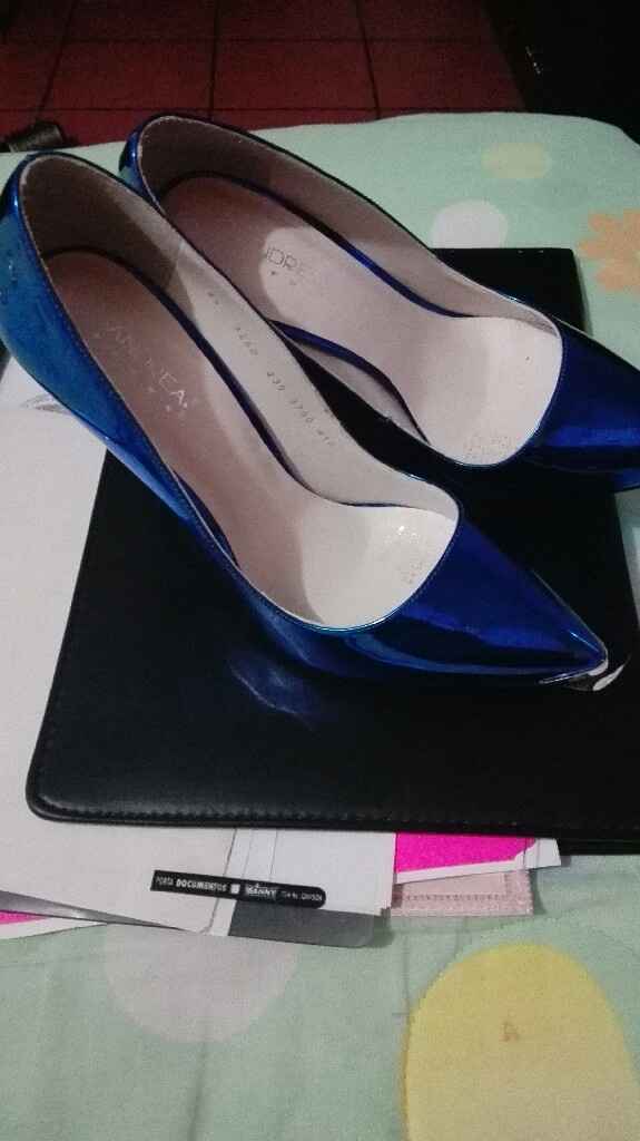  Zapatillas azul metalico - 1