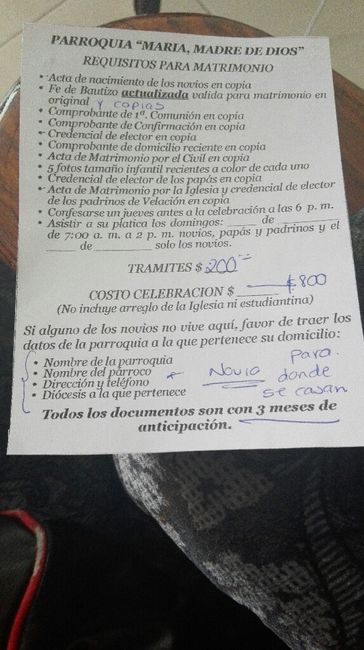 Requisitos para la iglesia - 1