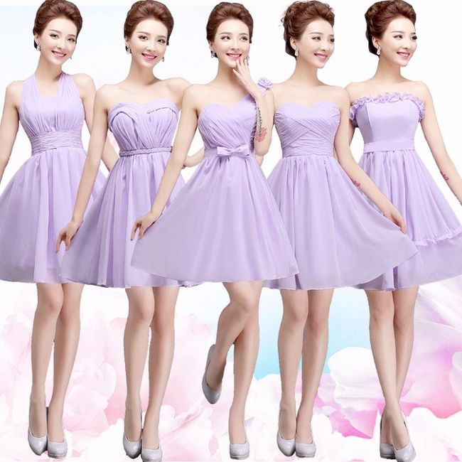 color y estilo de vestido opcion 1 damas de honor