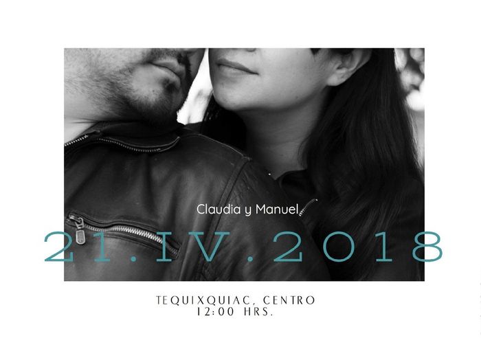Así quedo nuestros Save the date - 2