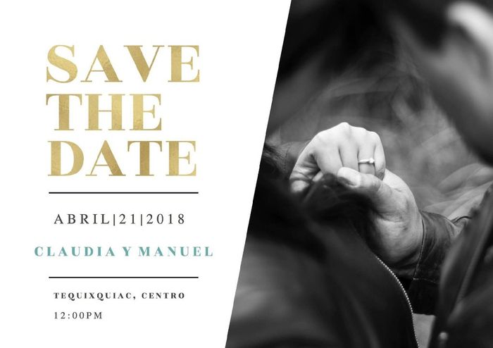 Así quedo nuestros Save the date - 4