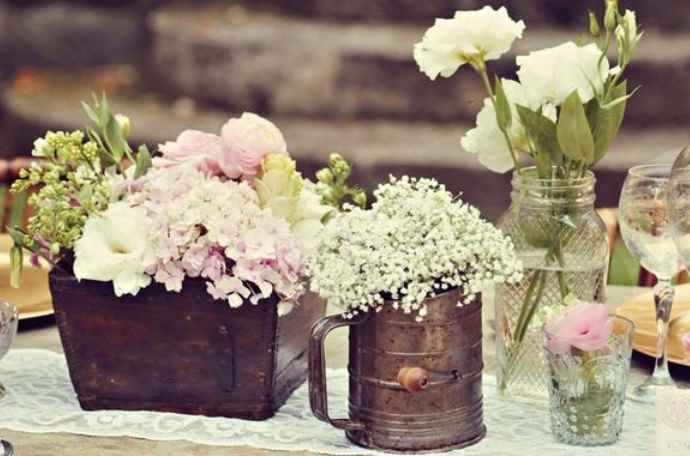 Centros de mesa vintage