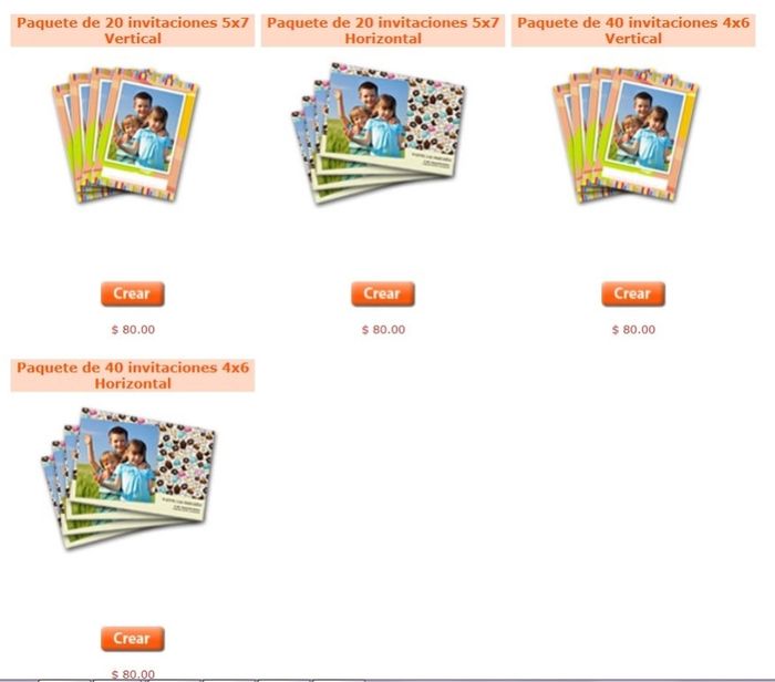 Página soriana precios de impresion de invitaciones