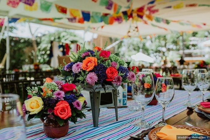 Decoración con flores mexicanas 1