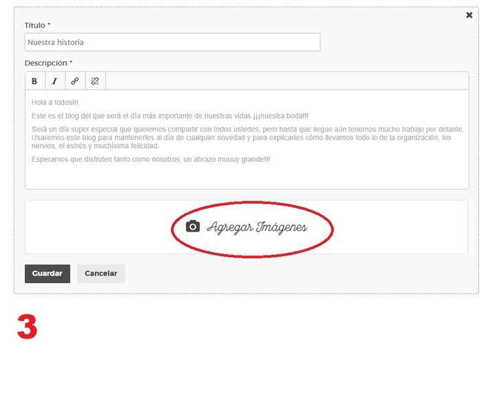 3) Click a "agregar imágenes" y listo seleccionas la imagen de tu computadora!