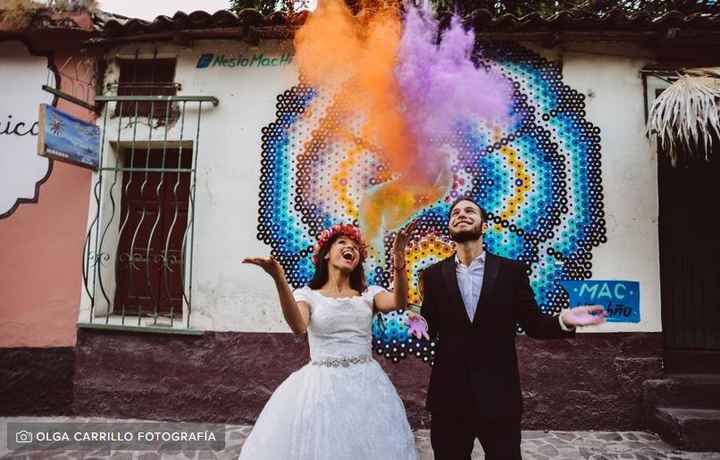 VOTA: ¿Usarías polvos holi en tu trash the dress? - 1