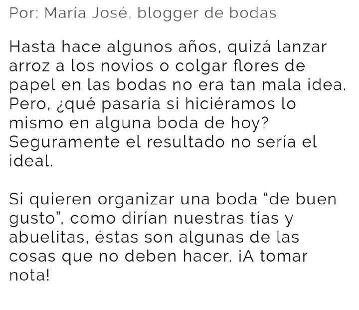 12 mandamientos para una boda de buen gusto!?? - 1