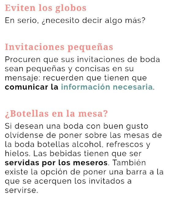 12 mandamientos para una boda de buen gusto!?? - 3