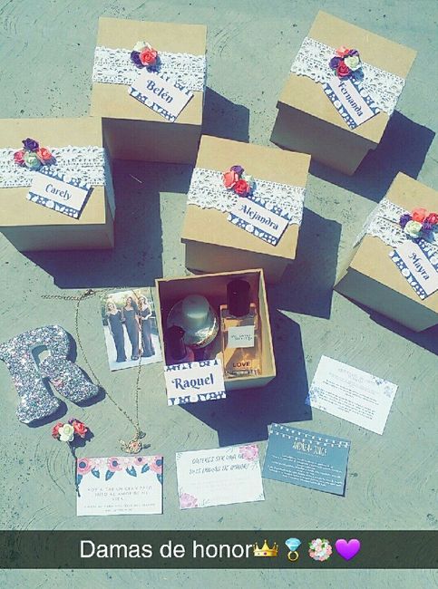 Detalles para damas de honor💜👑💍💐 - 1