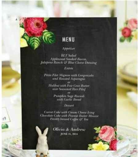 Ideas para presentar el menú de bodas!! - 20
