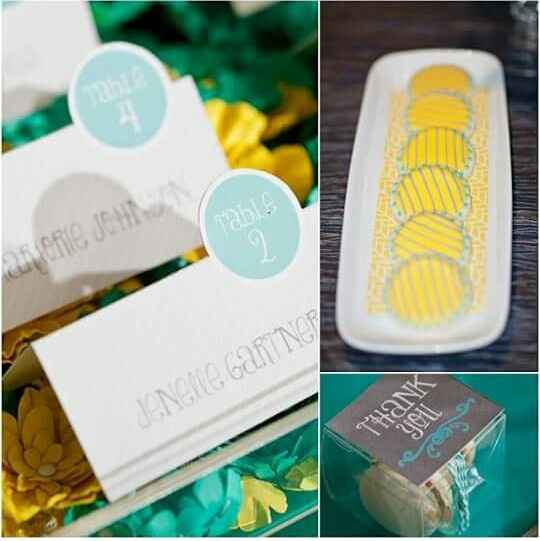 Turquesa, amarillo y gris... inspiración de boda!! - 8