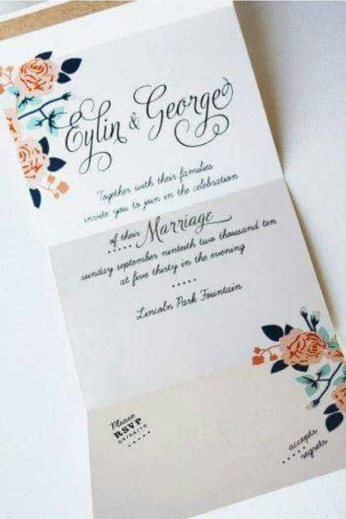 Diseños de invitaciones de boda... qué deben llevar? - 26