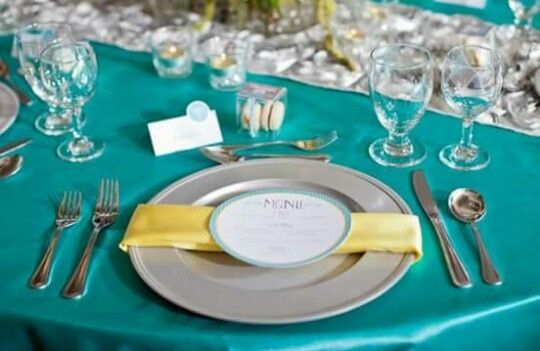 Turquesa, amarillo y gris... inspiración de boda!! - 5