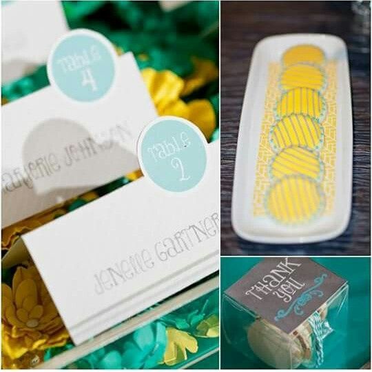 Turquesa, amarillo y gris... inspiración de boda!! - 8