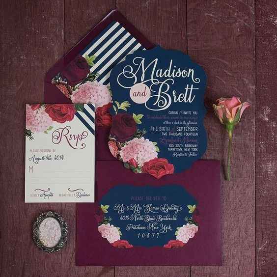 Invitaciones Marsala 