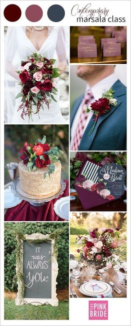 Colores de mi boda Marsala 