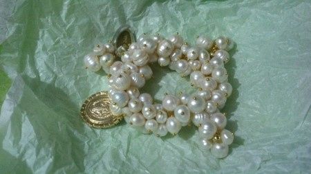 Pulsera de perlas de río