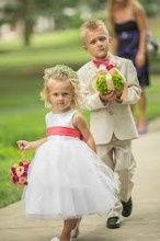 Vestido con liston rosa