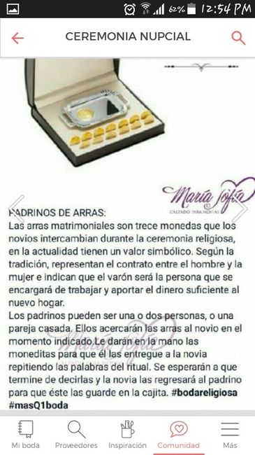 Madrina o padrino de arras - 1