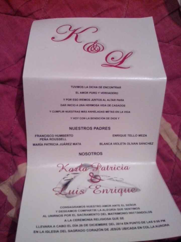 Mis invitaciones :s que coraje - 1