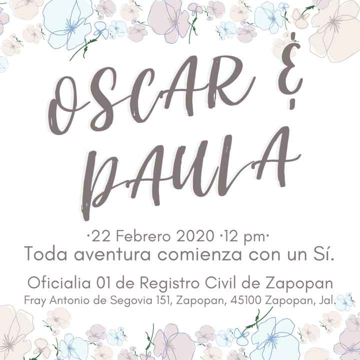 Invitaciones de tu boda civil - 1