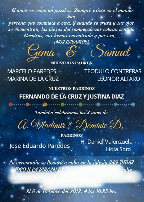 borrador y Presentación Invitaciónes parte 1 - 1
