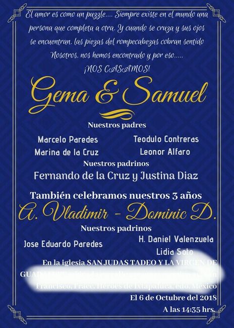 borrador y Presentación Invitaciónes parte 1 - 3
