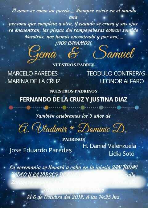 borrador y Presentación Invitaciónes parte 1 - 1