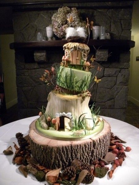 Bosque hermosa idea para pasteles 1