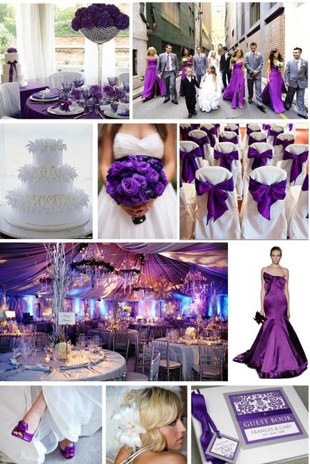 Ideas en color purpura para tu boda. 3