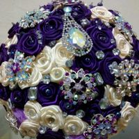 Flores de tela para ramo, tocado, etc: la prueba final - 1