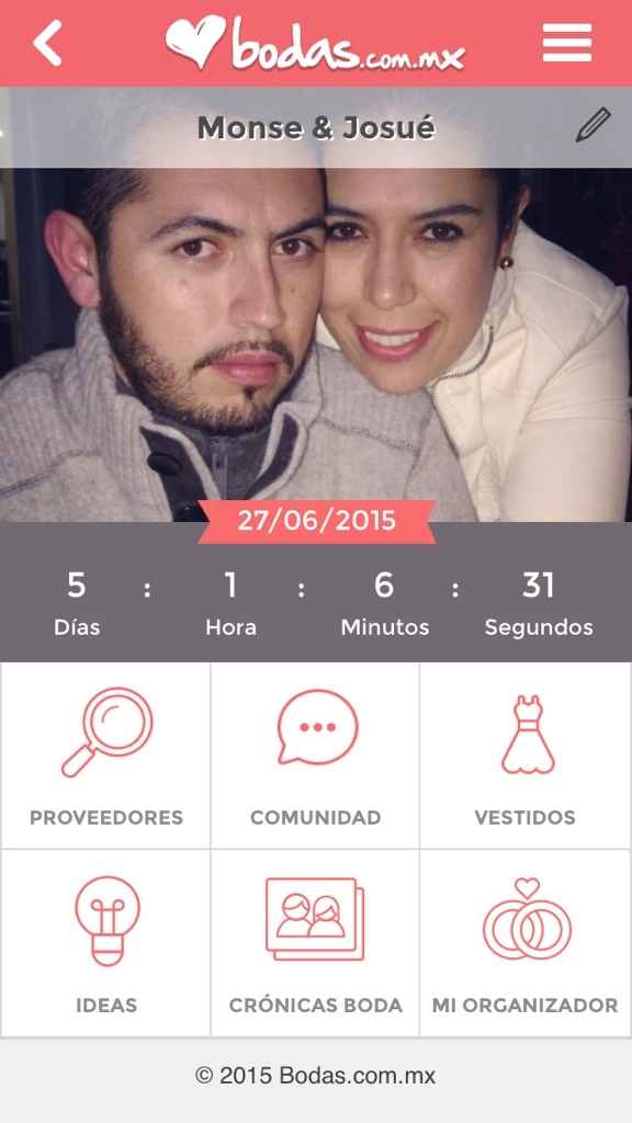 Cuenta regresiva hacia tu boda. - 1