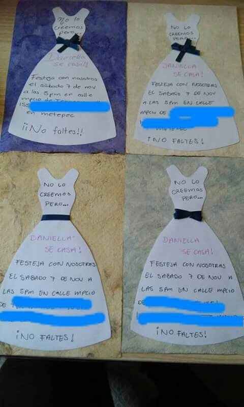 Mis invitaciones de la despedida! - 1