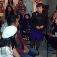 la abuela de mi novio diciendonos unas palabras