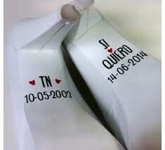 Stickers I do y Me Too para las suelas de los zapatos de los novios. - 1