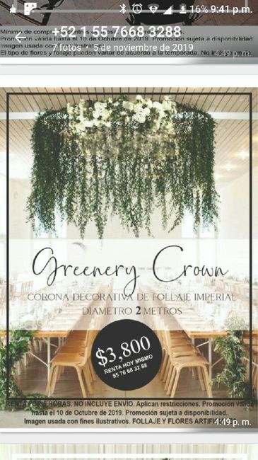 Aro de flores en el techo 3