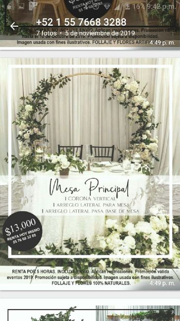 Aro de flores en el techo 4