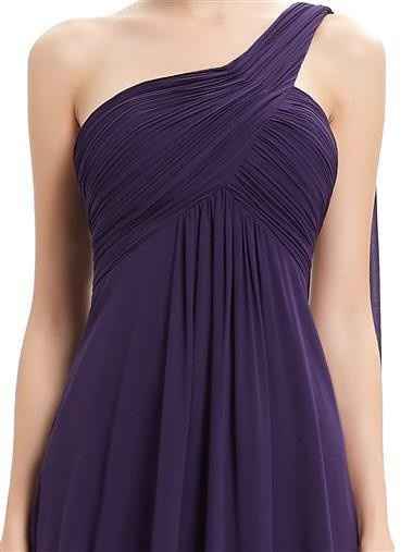 Vestido damas de honor en color uva