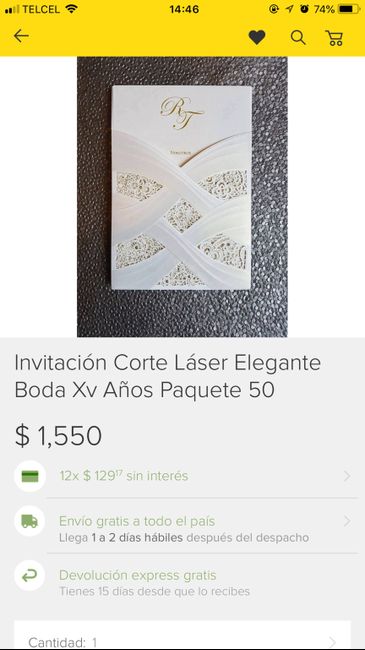 Invitaciones aliexpress - 1